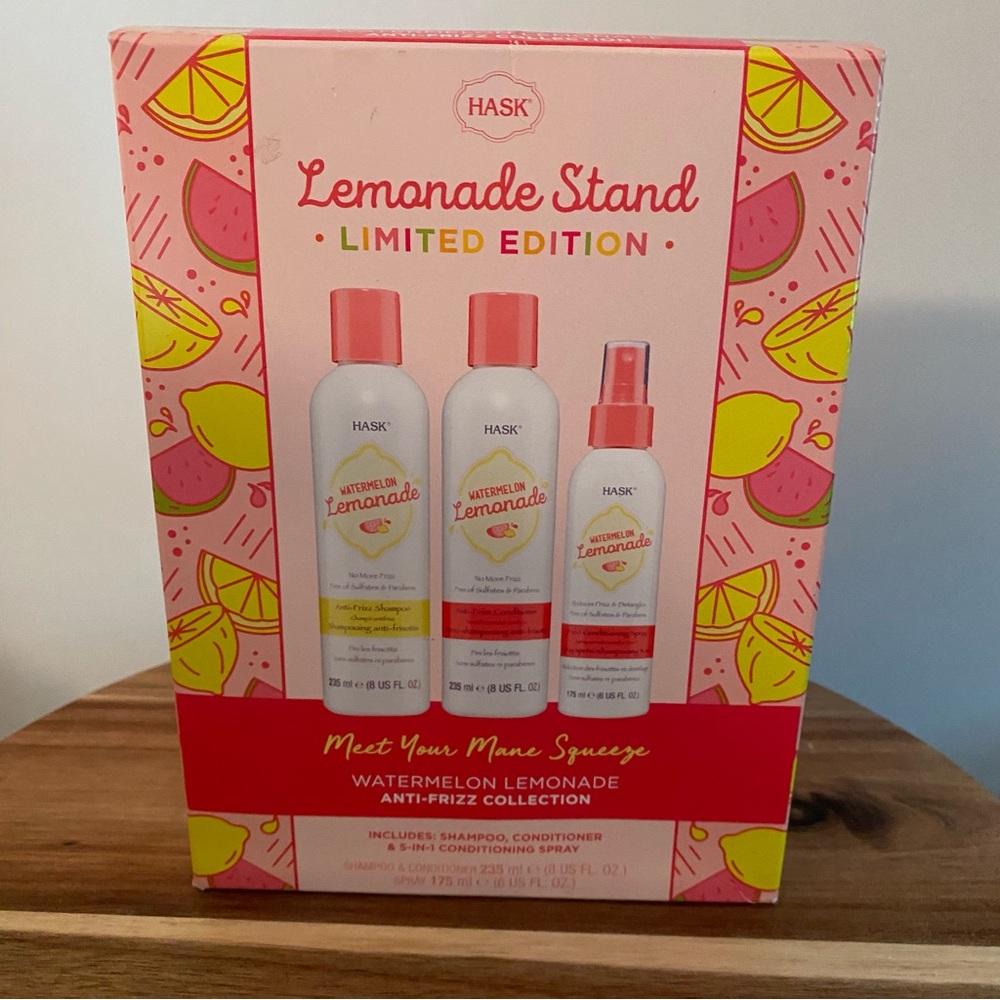 HASK WATERMELON LEMONADE Stand Anti-Frizz Shampoo Conditioner & 5-in-1 Spray NEW